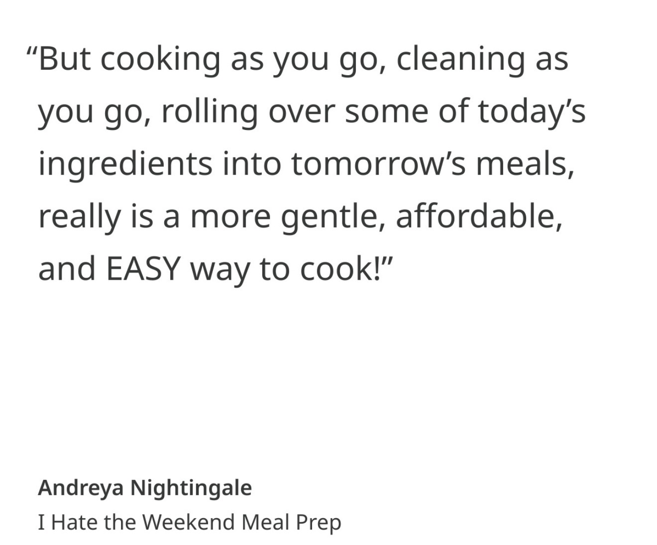 I Hate the Weekend Meal Prep